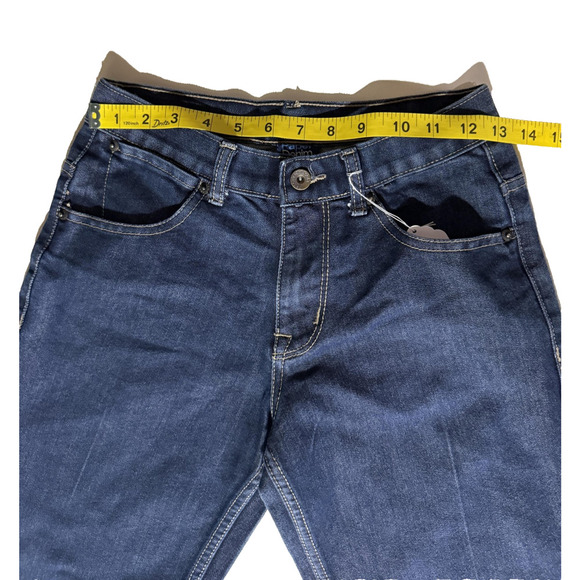 Denim & Cloth Y2K Jeans Womens 28 Straight Leg Brown Leather Crazy Back Hit - Picture 5 of 7